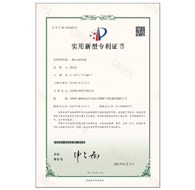 5500jcjc线路检测阀门_专利证书